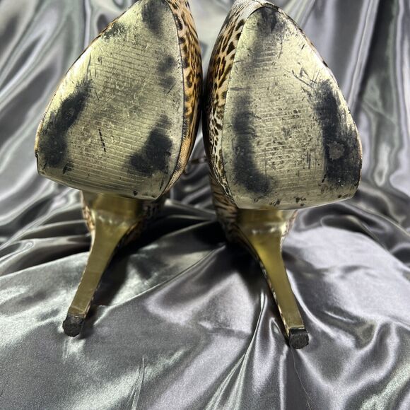 Bumper‎ Boutique Big Cat Tiger Print Ankle Boots Booties Platform High Heel Club - Picture 12 of 15